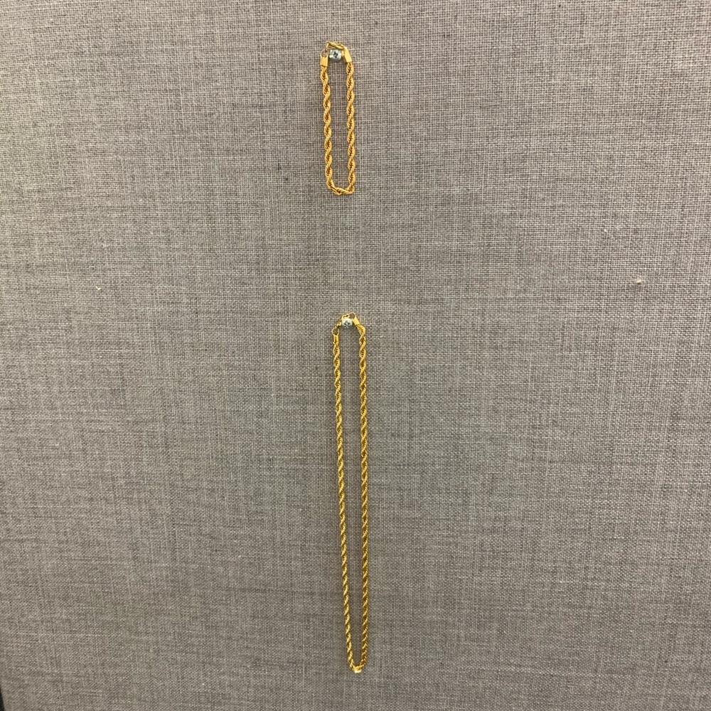24KGP Necklace with matching bracelet